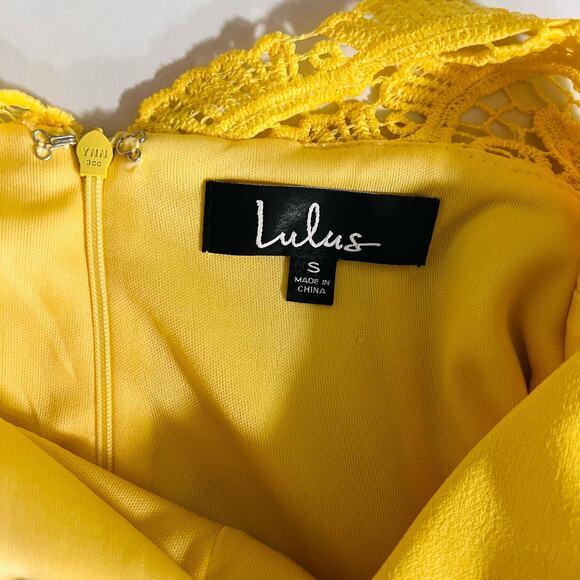 Lulus Speak Sweetly Yellow Open Back Sleeveless Sheath Dress Size S Small NEW - Picture 5 of 9